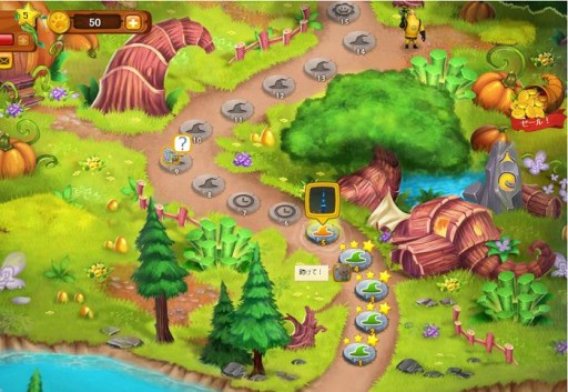 画像集#003のサムネイル/パズルゲーム「ベジ魔女ハラハラ奮闘記」がYahoo! Mobageでサービス開始