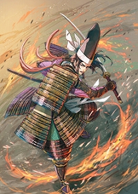 画像ギャラリー No.018のサムネイル画像 / 「戦国IXA」,新章「日ノ本燎原〜下天に棲む勇胆の将〜」が本日実装。新たに登場する武将カード21枚のカードイラストとステータスが公開に