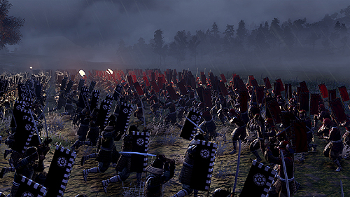 画像ギャラリー No.006のサムネイル画像 / 「Shogun 2: Total War」の最新スクリーンショットが公開に。雨夜の激しい戦闘シーンでユニットのモデリングなどをチェック