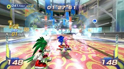 画像ギャラリー No.008のサムネイル画像 / 二人の息を合わせよう。「ソニック フリーライダーズ」,対戦モード「タッグレース」の概要などをスクリーンショットと共に紹介