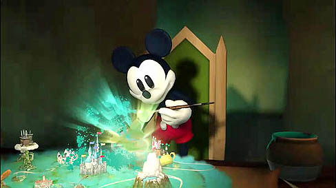 画像ギャラリー No.001のサムネイル画像 / Disney Interactive Studiosが「Epic Mickey」のムービー公開。ミッキーの武器となる筆の使い方が分かるシーンも登場