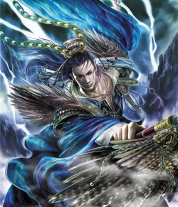 画像集 022 新作ブラウザストラテジー 戦略三国志 後の孔明である 風間雷太氏の描く 諸葛孔明 と 司馬懿 のメインイラストをお披露目