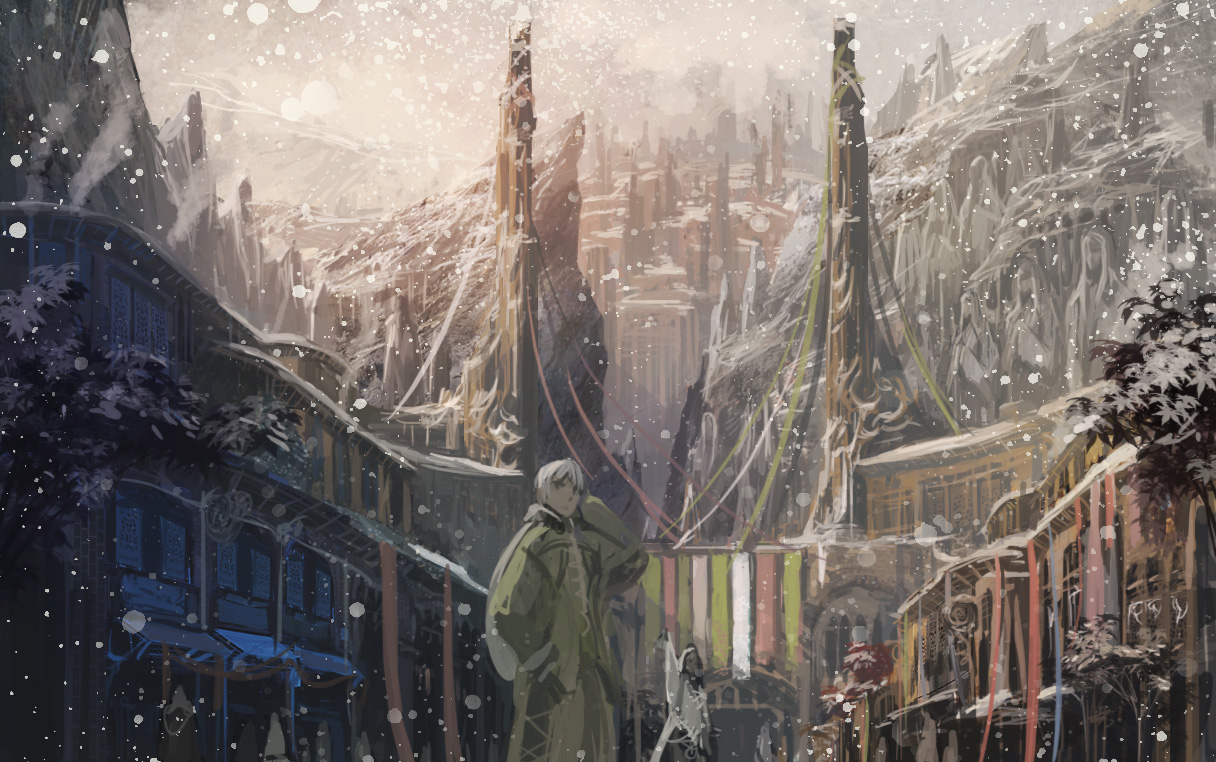 画像集 002 空と光 雪と街の灯 シリーズ15周年記念タイトル Next Tales Of 仮称 異世界の風景を描いたイメージイラスト 4点を新たに公開