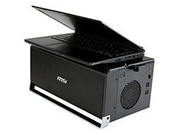 画像ギャラリー No.004のサムネイル画像 / MSI,PCIe x16接続のグラフィックスカードをノートPCで利用できる「GamingDock」と対応ノートPCを2015年1月に発売