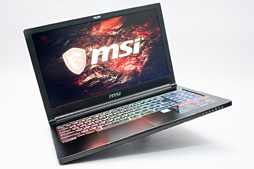 GTX 1060 6GB+Kaby Lake-H搭載のMSI製ゲーマー向けノートPC「GS63VR