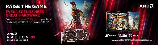 ���������꡼ No.001�Υ���ͥ������ / �����MSI��Radeon RX�����ɹ����ǡ�Assassin's Creed Odyssey�פʤ�3�����ȥ�Υե��Ǥ���館�륭���ڡ���Ϥޤ�