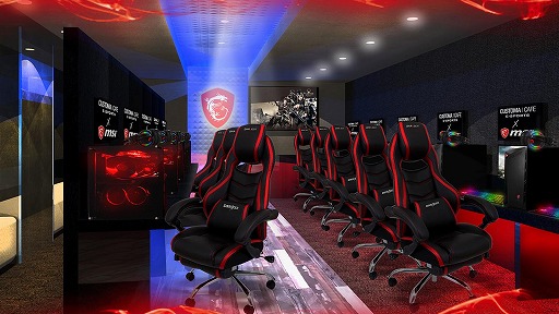 画像ギャラリー No.001のサムネイル画像 / MSI,カスタマカフェ歌舞伎町店の一部にゲーマー向けデスクトップPCを設置し,eスポーツ用コーナーとして展開