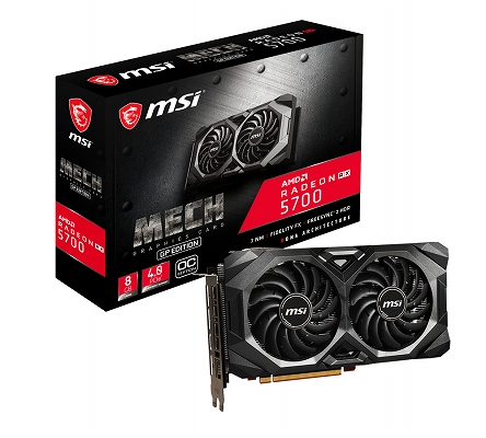 ���������꡼ No.001�Υ���ͥ������ / MSI��OCư��ΰ���������夵����RX 5700��ܥ����ɤ����ȯ��