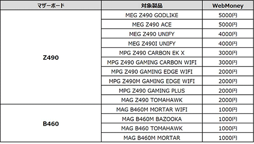 ���������꡼ No.005�Υ���ͥ������ / �оݤ�MSI�������ޡ��������ʹ�����WebMoney����館�륭���ڡ���