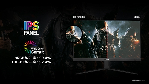 画像ギャラリー No.004のサムネイル画像 / MSI,27型フルHDで144Hz表示対応のゲーマー向けディスプレイを発売