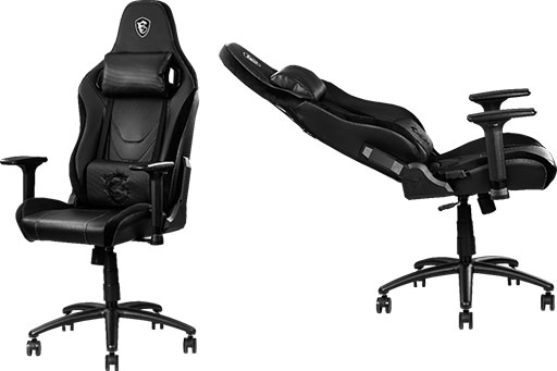 画像ギャラリー No.001のサムネイル画像 / 150度までのリクライニングに対応したゲーマー向けチェアがMSIから