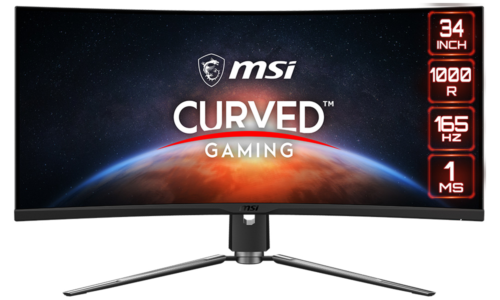 MSI，きついカーブのついた34インチ湾曲型液晶ディスプレイ「MPG