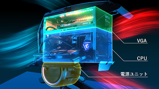 画像ギャラリー No.006のサムネイル画像 / MSI,ゲーマー向けデスクトップPC「Aegis Ti5」を発売。前面ダイヤルで動作モードを切り替えられる