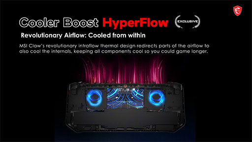 画像ギャラリー No.014のサムネイル画像 / 世界初のCore Ultra搭載携帯型ゲームPC「MSI Claw A1M」をチェック。性能だけでなくゲームパッドや放熱にも見どころあり!