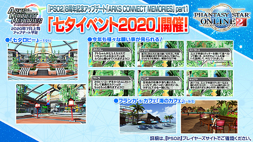 ���������꡼ No.001�Υ���ͥ������ / ��PSO2�ס�7��Υ��åץǡ��ȤǤϥ��Фȥ�����ʤ��и����륤�٥�Ⱦ��ߥ������Ȥ��о졣8��ˤ�EP6�ǽ��ϡ֤��ʤ����⤿�餹��˾���ۿ���