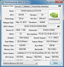 画像集#017のサムネイル/「GeForce GTX 670」レビュー。GTX 680比で9割弱の性能を発揮するが，すべては価格とラインナップ次第か