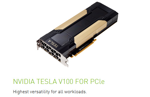 NVIDIA，PCIe版「Tesla V100」搭載システムの2017年内発売を予告 