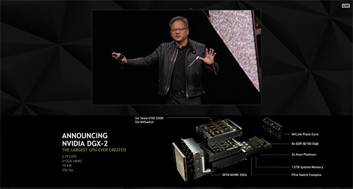 ���������꡼ No.005�Υ���ͥ������ / ��GTC 2018��NVIDIA��8��1920���CUDA Core�����礷�������������GPU�ɡ�DGX-2��ȯɽ������ȯ�Ρ�NVSwitch�פ�16���Tesla�������³