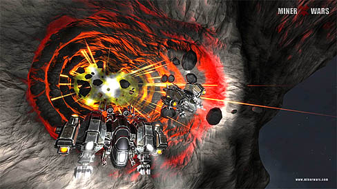 画像ギャラリー No.002のサムネイル画像 / 新作「Miner Wars」のムービーが初公開。往年の名作「ディセント」を思わせる,宇宙空間の自由な移動がウリだ