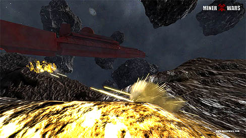 画像ギャラリー No.003のサムネイル画像 / 新作「Miner Wars」のムービーが初公開。往年の名作「ディセント」を思わせる,宇宙空間の自由な移動がウリだ