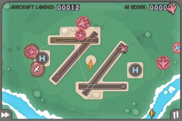 「Flight Control」Android版がGゲーに登場。画面をなぞって飛行機を導こう