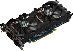 画像ギャラリー No.001のサムネイル画像 / 玄人志向のGTX 560 Tiはツインファン仕様の独自クーラーを採用