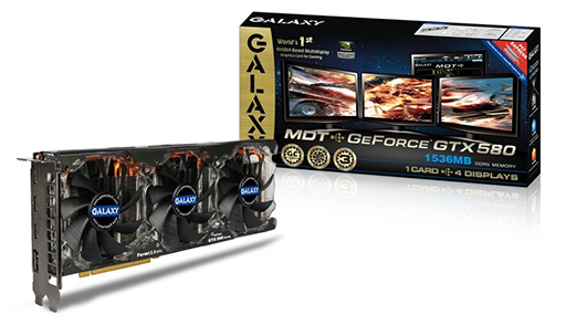 画像ギャラリー No.001のサムネイル画像 / GALAXY,DisplayPort×1とMini HDMI×3を備えて4画面同時出力が可能なGTX 580搭載カードを発売。約4万9000円