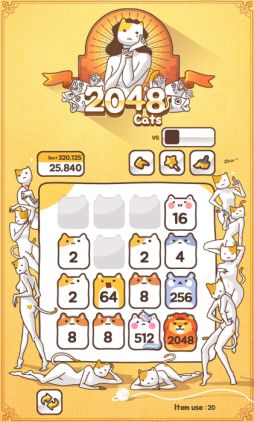 画像ギャラリー No.002のサムネイル画像 / パズルゲーム「2048 Cats」がFacebookのインスタントゲームで配信開始