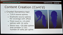 画像集#008のサムネイル/［GDC 2013］PC版「TOMB RAIDER」は髪がすごい。ララ・クロフト秘伝のヘアケア技術教えます