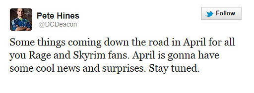 ꡼ No.002Υͥ / The Elder Scrolls V: SkyrimסRageפ˴ؤ벿ȯɽ4˥ʥץ饤פBethesdaΥϥ󥺻᤬Twitterǥ