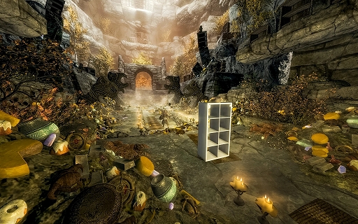 画像ギャラリー No.005のサムネイル画像 / 「Skyrim」,まさかの「IKEA」とのコラボDLCをリリース。収納力抜群のシェルフ“カラックス”が相棒として冒険に付き添う