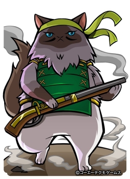 画像ギャラリー No.003のサムネイル画像 / 「のぶニャがの野望」に「戦国ガンミャン」をテーマにした4体の武将が追加