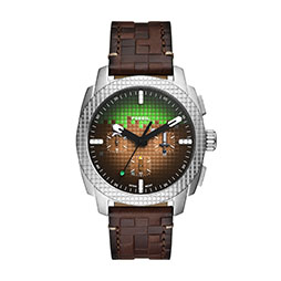 画像ギャラリー No.004のサムネイル画像 / 「マインクラフト」とフォッシルがコラボ。2種類のクロノグラフに加えて財布やアクセサリーもラインナップ