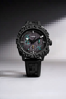 画像ギャラリー No.007のサムネイル画像 / 「マインクラフト」とフォッシルがコラボ。2種類のクロノグラフに加えて財布やアクセサリーもラインナップ