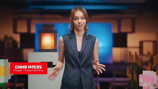 画像ギャラリー No.001のサムネイル画像 / 「マインクラフト/ザ・ムービー」,エマ・マイヤーズさんが撮影風景を紹介する最新トレイラーを公開