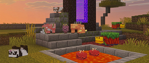 画像ギャラリー No.001のサムネイル画像 / 「Minecraft」，テスト版でベビーパンダ，ベビーホグリンなど5種のモブのビジュアルを刷新。2026年の子どもモブのデザイン変更はこれでひと段落へ