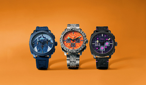 画像ギャラリー No.001のサムネイル画像 / 「マインクラフト」×FOSSIL，限定ウォッチコレクションを発表。「ネザー」「ジ・エンド」「Minecraft Dungeons II」にインスパイアされた3モデル