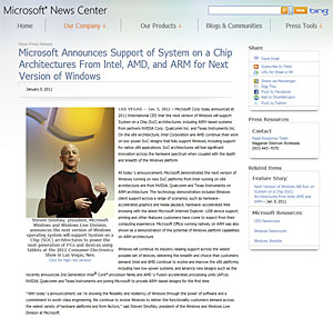 画像ギャラリー No.002のサムネイル画像 / Microsoft,「次期Windows」におけるARMサポートを公表