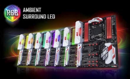 画像ギャラリー No.003のサムネイル画像 / GIGABYTE,カラーLEDで派手に光るゲーマー向けマザーを発売。X99ベース