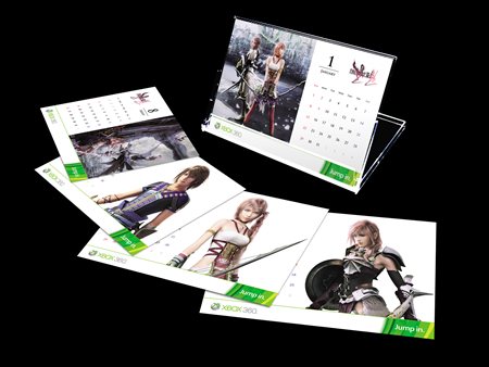 Xbox 360版 Final Fantasy Xiii 2 の早期購入特典は 登場キャラクターが描かれた2012年版特製カレンダーに
