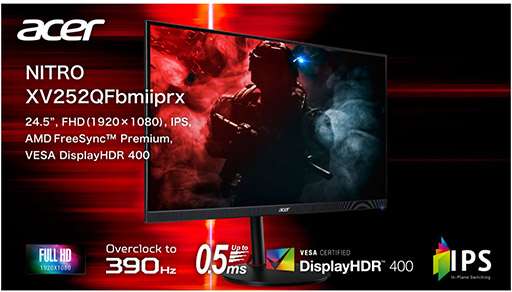 ���������꡼ No.001�Υ���ͥ������ / Acer������390Hzɽ�����б�����e���ݡ��ĸ���24.5���ե�HD�վ��ǥ����ץ쥤�����ȯ��