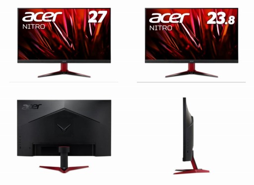 画像ギャラリー No.003のサムネイル画像 / Acer,165Hz表示対応のフルHD液晶ディスプレイを発売。27型と23.8型の2製品