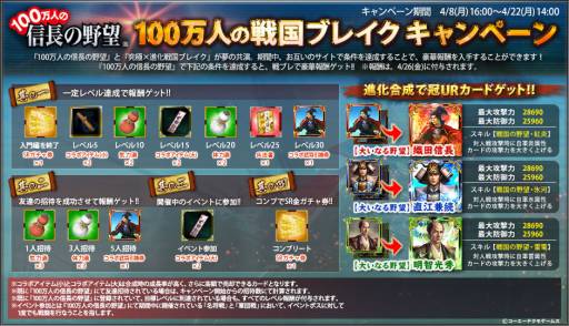 画像ギャラリー No.006のサムネイル画像 / 「100万人の信長の野望」と「究極×進化！戦国ブレイク」がコラボレーション