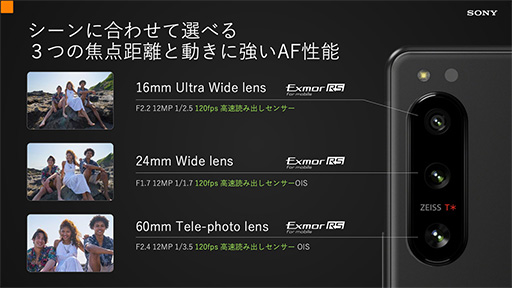 SIMフリー版「Xperia 5 IV」の予約受付がはじまる。内蔵ストレージ容量