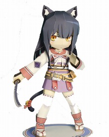 画像ギャラリー No.001のサムネイル画像 / 「剣と魔法と学園モノ。3D」公式サイトにフェルパーのペーパークラフト登場