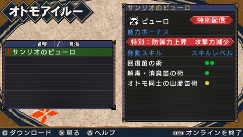 画像ギャラリー No.006のサムネイル画像 / 「MHP 3rd」オトモアイルー「ピューロ」がサンリオピューロランドで先行配信