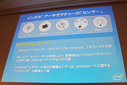 画像ギャラリー No.006のサムネイル画像 / インテル,ソフトウェア開発者向に大規模イベントを開催。次世代Ultrabookは各種センサーを備え,Windows 8での利用が前提に