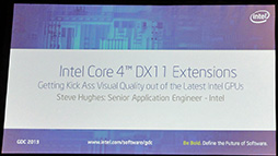 ꡼ No.006Υͥ / GDC 2013ϼCPUHaswellUltrabookϡ⥲बդˤʤ롩 IntelƳĥ