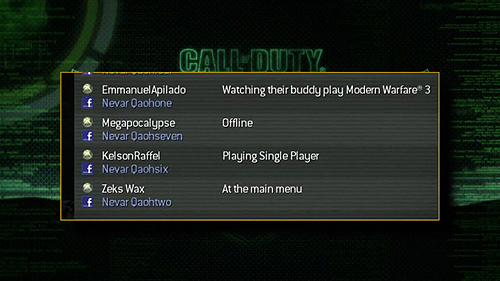 Call of Duty: Modern Warfare 3ס饤󥵡ӥCall of Duty: EliteפFacebookϢưˤꥯưϤ˥ݡ