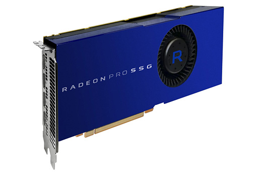 画像集#013のサムネイル/［SIGGRAPH］AMD，コンテンツ制作向けの青いグラフィックスカード「Radeon Pro」立ち上げ。容量1TBのSSDフレームバッファを持つ特別版「SSG」を予告
